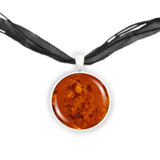 Love & Beauty Planet Venus Landscape Solar System 1" Pendant Necklace in Silver Tone