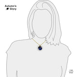 Virgo Constellation Illustration 1" Pendant Necklace in Gold Tone