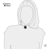 Virgo Constellation Illustration 1" Pendant Necklace in Gold Tone