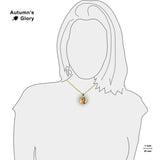 Virgo the Virgin Astrological Sign in the Zodiac Illustration 1" Pendant Necklace in Gold Tone