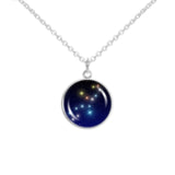 Virgo Constellation Illustration 3/4" Charm for Petite Pendant or Bracelet in Silver Tone