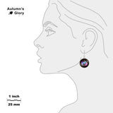 W49B Supernova Remnant Black Hole & Nebula in the Constellation Aquila Dangle Earrings with 3/4" Space Charms in Silver Tone