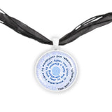 You Gain Strength, Courage and Confidence ... Eleanor Roosevelt Quote Spiral 1" Pendant Necklace Silver Tone